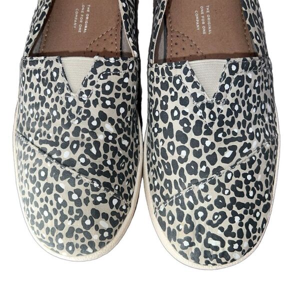 Toms Slip-On Woven Avalon Sneakers - Tan/Leopard (7) - Picture 7 of 10